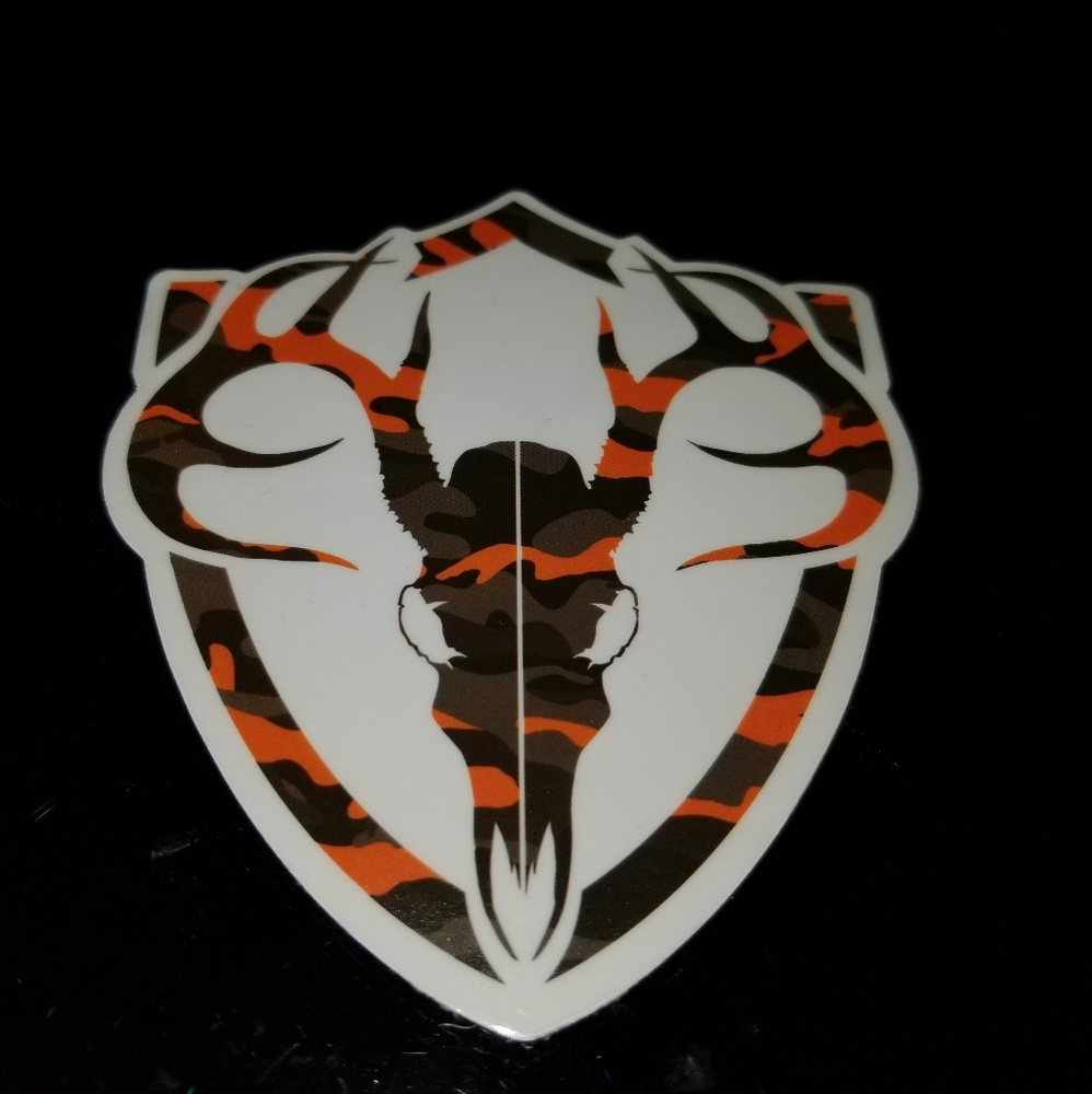 Deer Head Skull Camouflage Hunting Decal